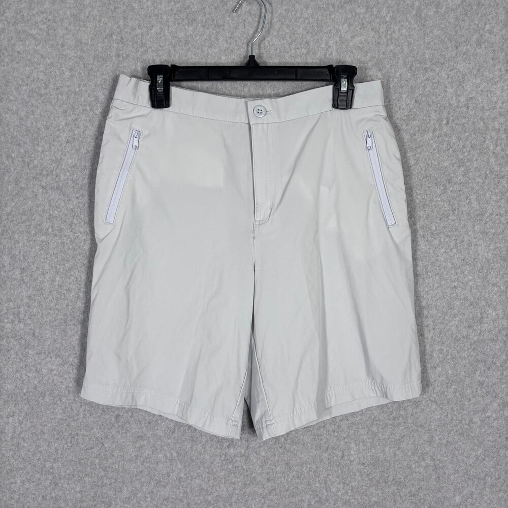 Aspen Bermuda Shorts Large Blue Nylon Stretch‎ Elastic Golf Hiking GORP Casual